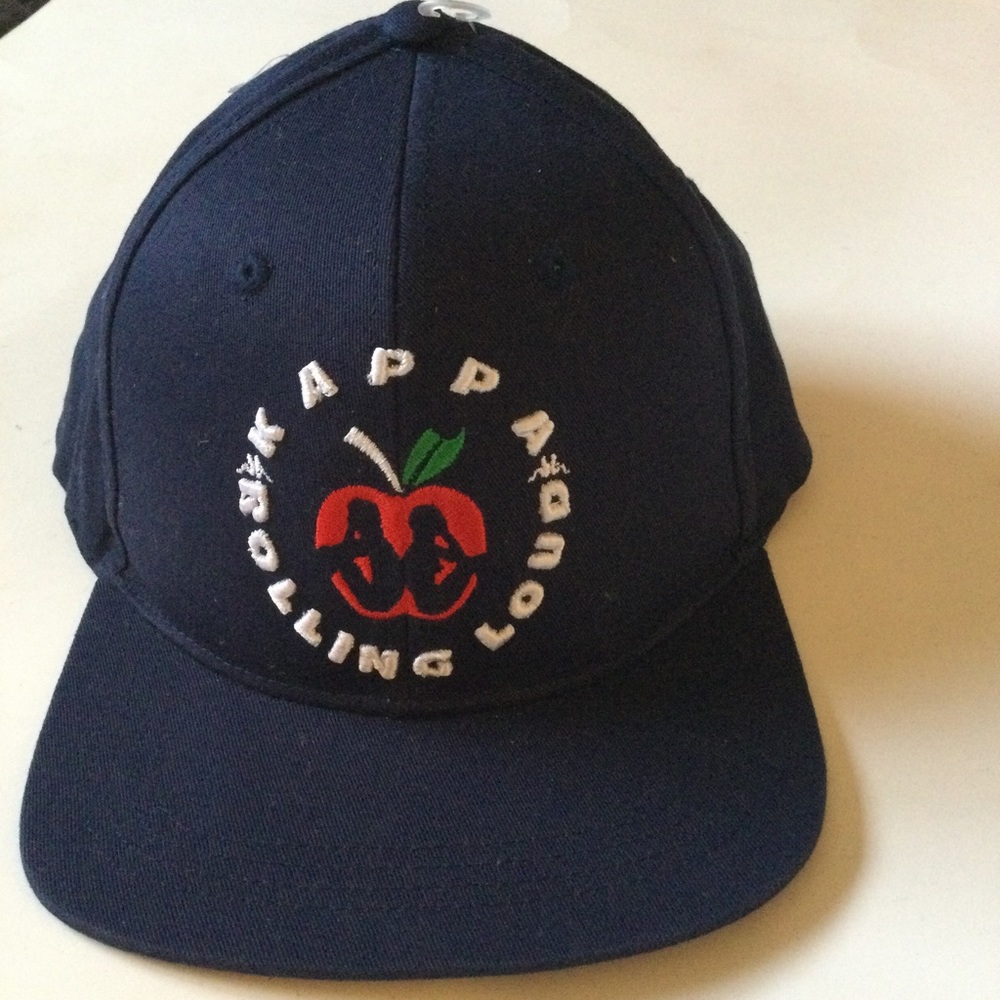 KAPPA x ROLLING LOUD NEW YORK BIG APPLE SNAPBACK BASEBALL CAP NAVY BLUE NWOT